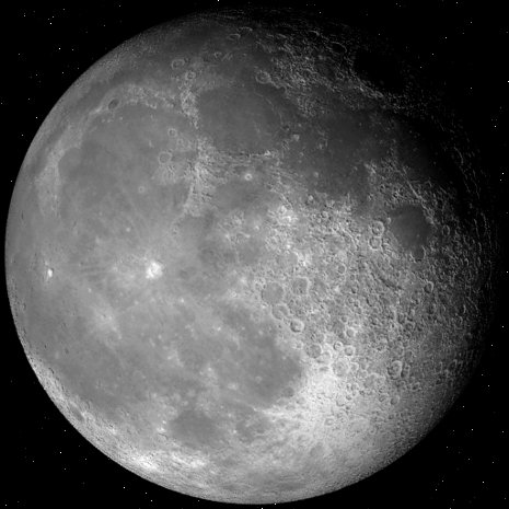 Actual moon image from the app